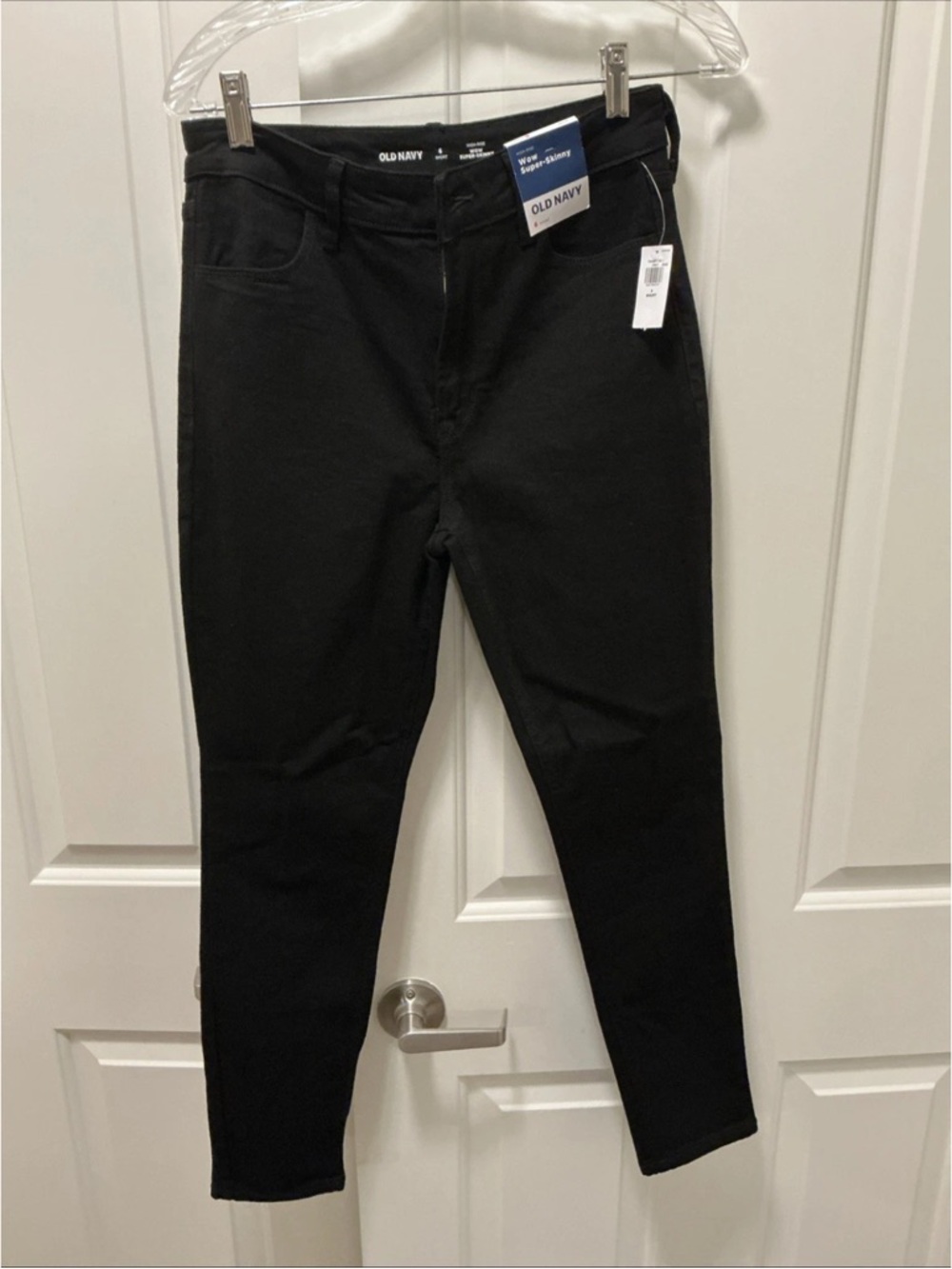 Old Navy Wow Super Skinning High Rise Black Denim Jeans Size 6 Short NWTs